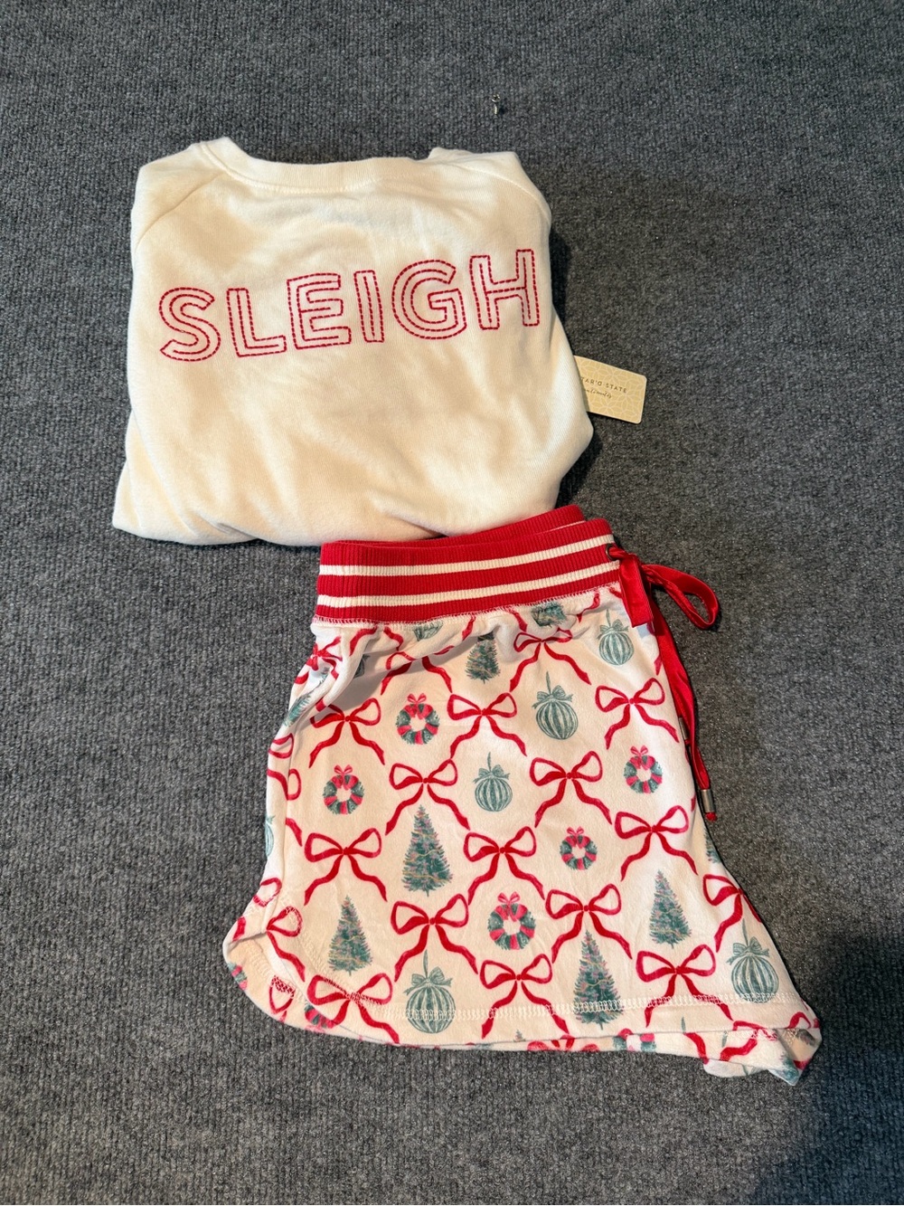 Altar'd State White and Red 'Sleigh' Holiday Pajama Set